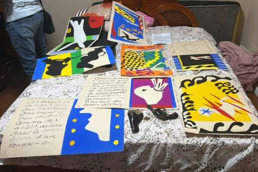 Las ocho obras del pintor francés Henri Matisse robadas en diciembre de 2025 en Sao Paulo y recuperadas por la policía, en una imagen difundida el 13 de agosto de 2026 — Handout / AFP