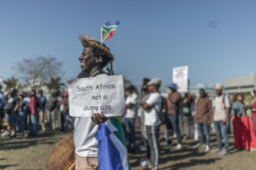 Tens of thousands of foreign nationals fled South Africa as protests against illegal migrants intensified — RAJESH JANTILAL / AFP