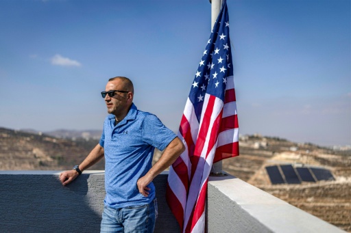US-Palestinian dual citizen Louai Abu Ridi flew back from his adopted home of Ohio after settlers refused to let in food or other supplies — ilia YEFIMOVICH / AFP