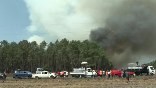 French firefighters battle blaze near Arcachon Bay — Jeremy MARTIN / AFP