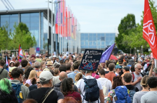 Protesters came from across Germany for the anti-AfD demos in Erfurt