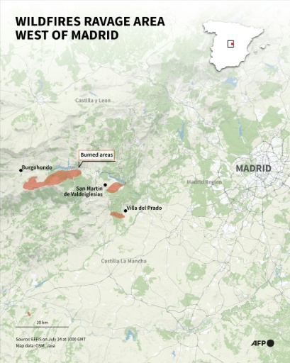 Wildfires ravage area west of Madrid — Guillermo RIVAS PACHECO, Sherine ELSAYARY / AFP
