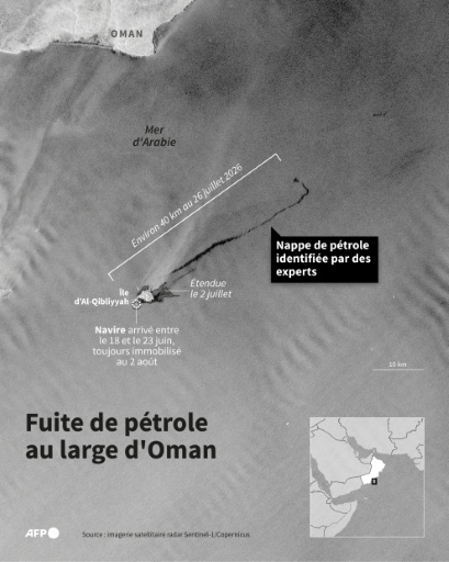 Une grande marée noire menace une réserve naturelle d'Oman, selon des ONG