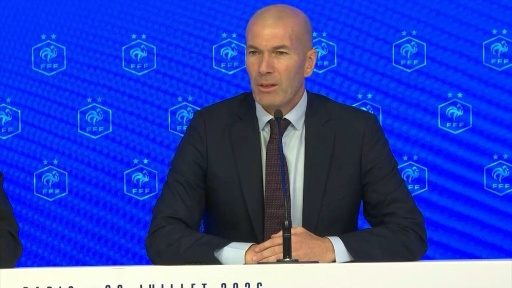 Football: "C'est une joie immense", déclare Zidane, nouveau sélectionneur des Bleus