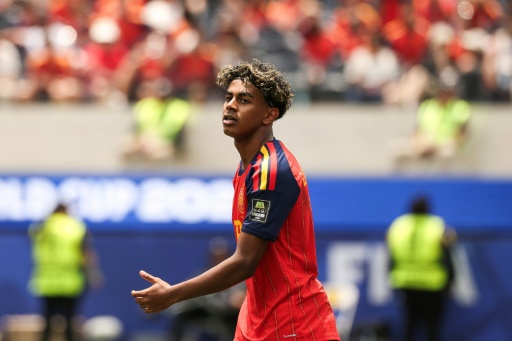 El delantero español Lamine Yamal en el partido de cuartos de final del Mundial entre España y Bélgica en el SoFi Stadium, en Inglewood, Los Ángeles, el 10 de julio de 2026