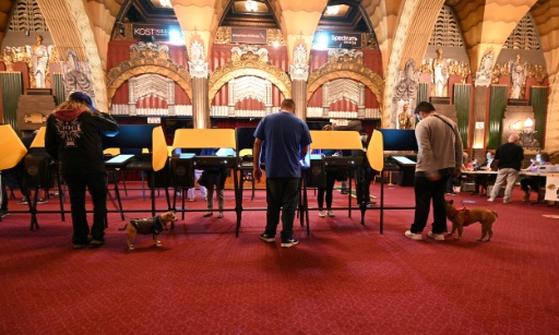 Des électeurs votent lors de l'élection présidentielle, le 3 novembre 2020 à Los Angeles, en Californie — Robyn Beck / AFP