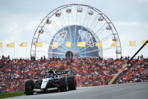 A Mercedes de Kimi Antonelli durante o Grande Prêmio dos Países Baixos de F1 — SIMON WOHLFAHRT / AFP