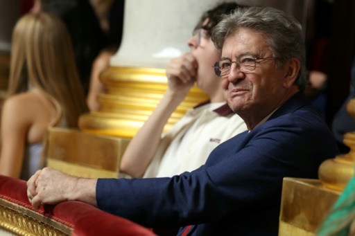 El fundador del partido de izquierda radical La Francia Insumisa (LFI) y candidato a la elección presidencial francesa de 2027, Jean-Luc Mélenchon, asiste a una sesión de la Asamblea Nacional (cámara baja) en París, el 23 de junio de 2026.