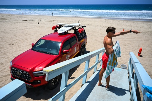 California lifeguards wiped out from extreme weather