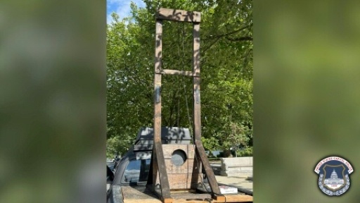 A handout photo from the US Capitol Police of the guillotine — Handout / AFP