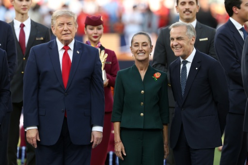 During the final match, US President Donald Trump could be seen having brief exchanges with the leaders of the World Cup tournament's co-hosts, Mexico's President Claudia Sheinbaum and Canada's Prime Minister Mark Carney — Odd ANDERSEN / AFP