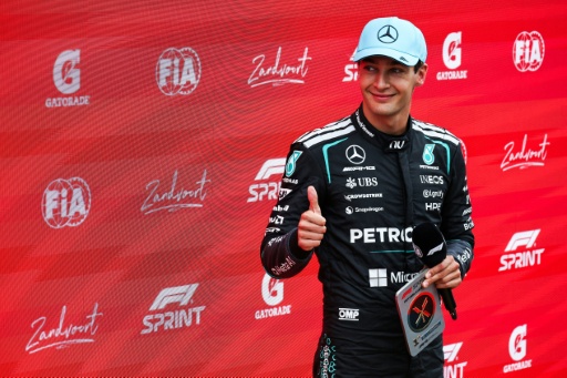 George Russell led from pole to finish to win the sprint in Zandvoort — SIMON WOHLFAHRT / AFP
