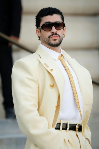 El cantante puertorriqueño Bad Bunny a su llegada al desfile de Schiaparelli durante la Semana de la Alta Costura de París, el 6 de julio de 2026