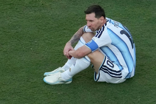 La déception de Lionel Messi battu en finale du Mondial avec l'Argentine face à l'Espagne, le 19 juillet 2026 à East Rutherford — TIMOTHY A. CLARY / AFP