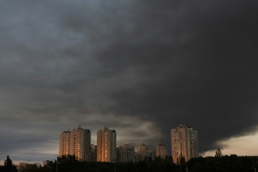 AFP reporters saw smoke rising over the city — Roman PILIPEY / AFP