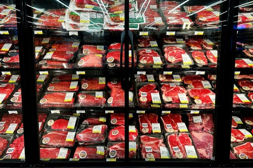De la viande de boeuf vendue dans un supermarché à Annapolis, dans le Maryland, le 4 avril 2025 — Jim WATSON / AFP