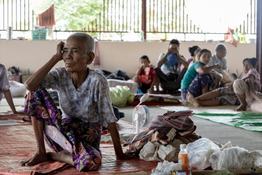 Fighting between Myanmar's military and the People's Defence Forces left people displaced in Myit Chay — STR / AFP