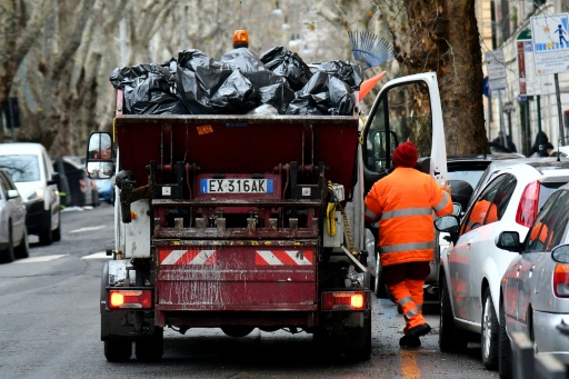 A lottery ticket worth one million euros was found in the rubbish in Italy after the panicked winner asked binmen to help her retrieve it — Alberto PIZZOLI / AFP