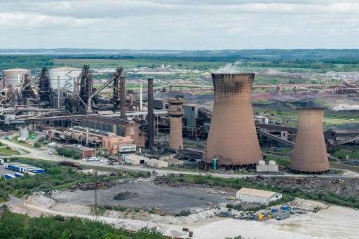 Vue aérienne de l'usine British Steel de Scunthorpe, dans le nord-est de l'Angleterre, le 11 mai 2026 — Toby Shepheard / AFP