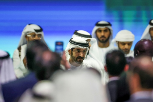 ولي عهد دبي الشيخ حمدان بن محمد بن راشد آل مكتوم خلال القمة العالمية للحكومات في دبي في 3 شباط/فبراير 2026