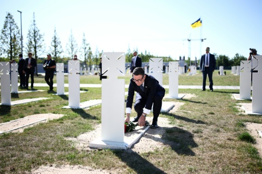 UK PM Andy Burnham visited Kyiv for his first trip abroad since taking office — Henry NICHOLLS / AFP