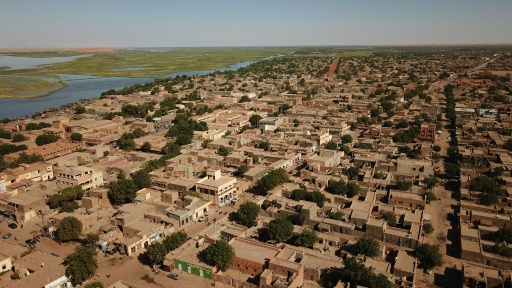 Une image aérienne montre une vue générale de Gao, au Mali, le 26 novembre 2019