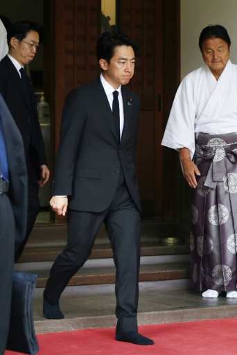 Japan defence minister visits war shrine, PM stays away