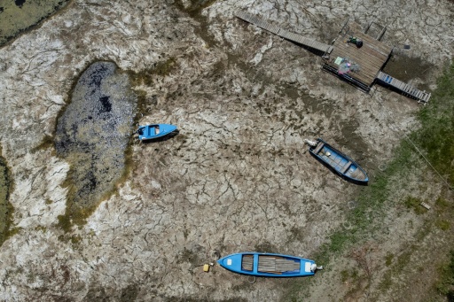 Both Bulgaria and Romania said they recorded low Danube levels much sooner than last year — Nikolay DOYCHINOV / AFP
