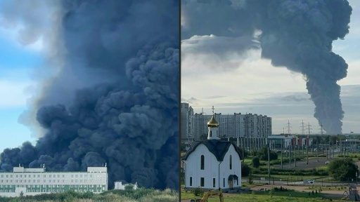 Ucrania ataca con drones la bodega de un gigante comercial ruso cerca de San Petersburgo — STRINGER, Ignacio OLVEIRA / AFP