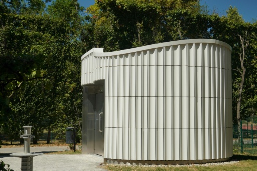 A newly built public toilet facility in Vienna's historic Augarten Baroque park — PATRICK SIEBER / AFP