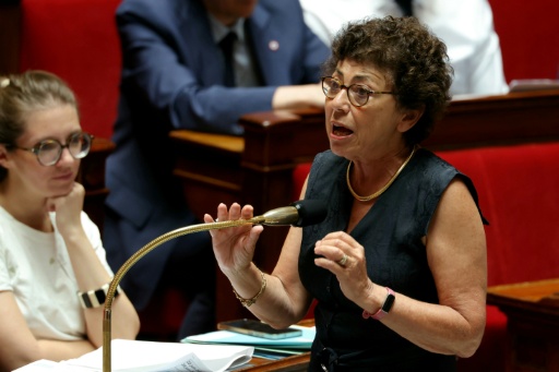 La ministre de la Transition écologique, Monique Barbut, à l'Assemblée nationale, le 24 juin 2026 à Paris — Thomas SAMSON / AFP