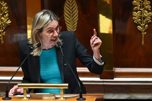 La députée Ensemble pour la République (EPR) Agnès Pannier-Runacher à l'Assemblée nationale, le 6 juillet 2026 à Paris — JULIEN DE ROSA / AFP