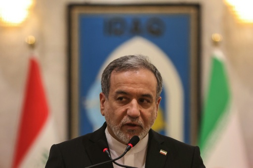 Le ministre iranien des Affaires étrangères, Abbas Araghchi, lors d'une conférence de presse conjointe avec son homologue irakien à l'issue d'une réunion à Bagdad, le 28 juin 2026 en Irak — AHMAD AL-RUBAYE / AFP