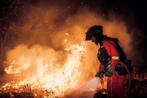 A fire broke out Wednesday near the city of Toledo south of Madrid — Handout / AFP