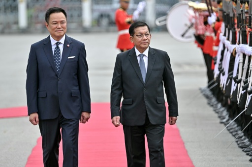 Myanmar ex-junta chief on first Thailand trip as civilian leader