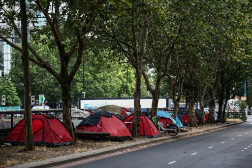 The number of rough sleepers in England reached a record 4,793 in 2025, according to government figures, amid warnings this figure could increase by 25 percent by 2030 — Henry NICHOLLS / AFP