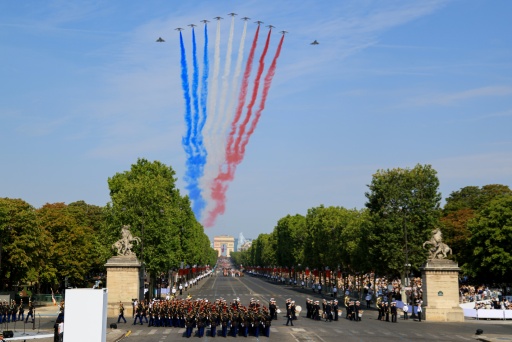 Desfile del 14 de Julio en los Campos Elíseos, por la fiesta nacional francesa