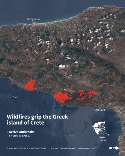 Wildfires grip the Greek island of Crete — Olivia BUGAULT, Sabrina BLANCHARD / AFP