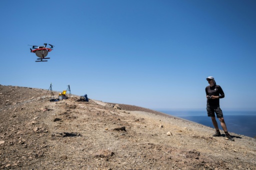 The drone is equipped with special sensors to measure gases