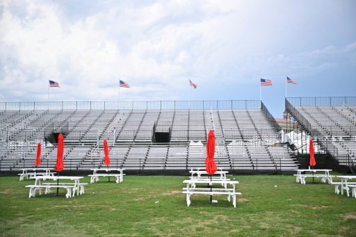Les lieux désertés des festivités des 250 ans des Etats-Unis, le 4 juillet 2026 à Washington, après un ordre d'évacuation dû à des orages