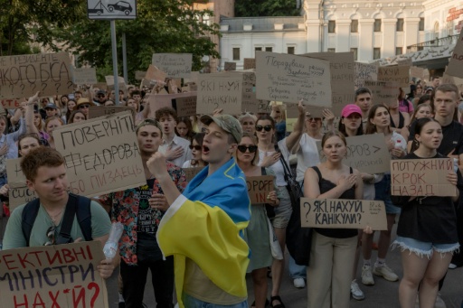 Hundreds have showed up in the capital Kyiv since last week — Roman PILIPEY / AFP
