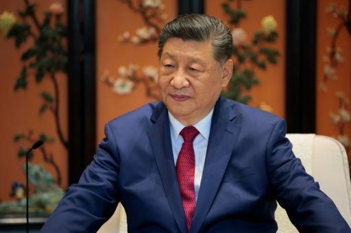 Le président chinois Xi Jinping s'entretient avec son homologue américain Donald Trump, le 15 mai 2026 à Pékin — Evan Vucci / AFP