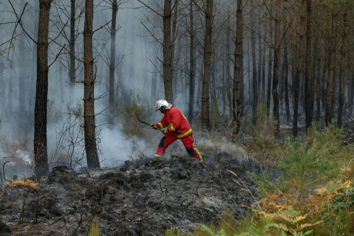 Incendies: le feu "à 15 km" de la métropole, évacuation de Bordeaux "pas à l'ordre du jour" — Florian PLAUCHEUR / AFP