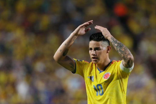 James Rodríguez durante a vitória da Colômbia sobre Gana em 3 de julho de 2026, em Kansas City.