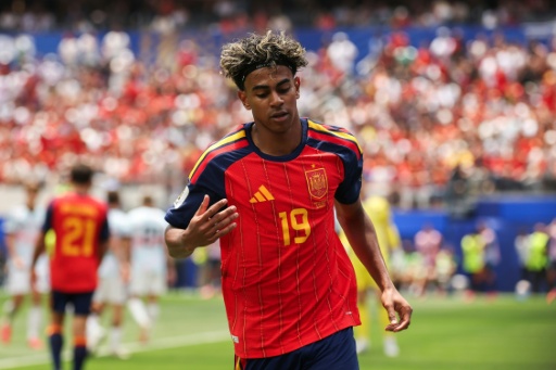 L'attaquant espagnol Lamine Yamal lors du quart de finale de la Coupe du Monde entre l'Espagne et la Belgique, à Inglewood le 10 juillet 2026