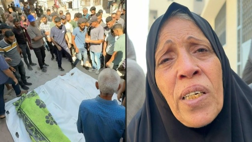 Gazans mourn three family members killed in Gaza City airstrike