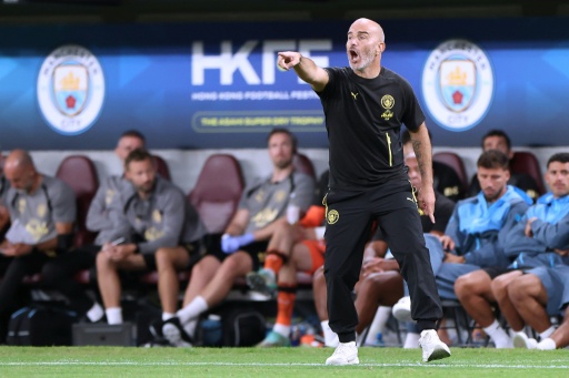 Le nouvel entraîneur de Manchester City, l'Italien Enzo Maresca, le 1er août 2026, à Hong Kong — May JAMES / AFP