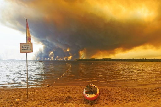 Around 110,000 people have been evacuated from areas threatened by wildfires in France's southwest — Maximilien LAMY / AFP
