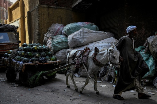 Hundreds of recyclers and manufacturers across Egypt have benefitted from a war-driven surge in demand ever since the United States and Iran choked off the Strait of Hormuz — Khaled DESOUKI / AFP