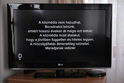 Hungary pro-Orban public media halts broadcasting